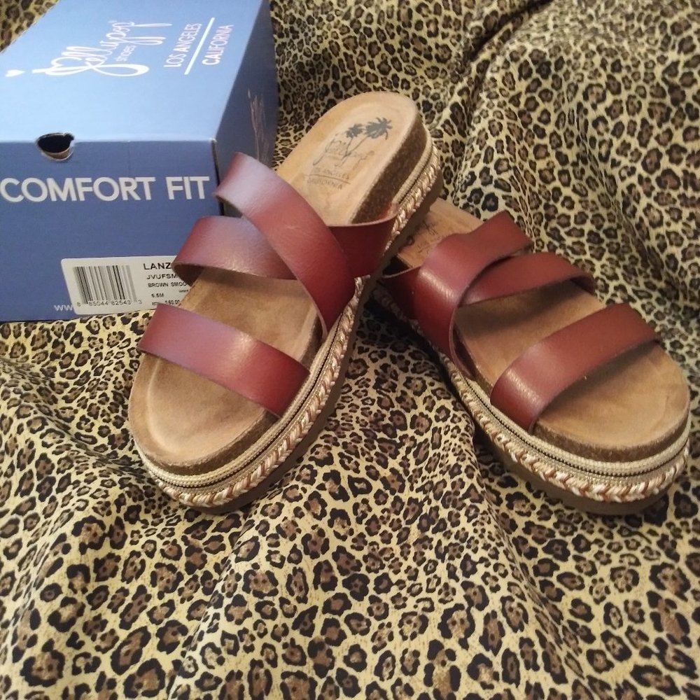 2200 Size 6.5 Jellypop Cork Bottom Platform Sandals